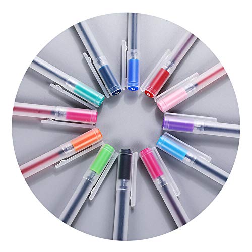 Lot De 12 Stylos Bille 0,5 Mm - 6 Couleurs - Corps Transparent - Pour Bureau, école, Prise De Notes