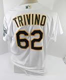 2020 Oakland A's Athletics Lou Trivino #62 Game Used Jersey 48 DP46939 - Game Used MLB Jerseys