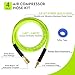 FYPower Air Compressor Whip Hose 3/8 Inch x 6 Feet Lead in Hybrid Hose with Fittings, Flexible and Kink Resistant, 1/4