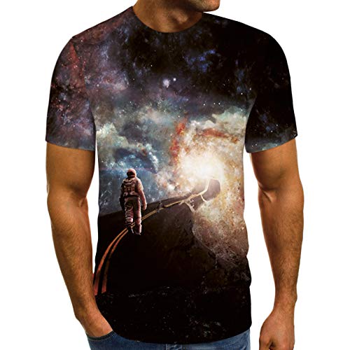 Women Men 3D Print Tees Tops Unisex Short Sleeve T Shirts Casual O Neck Tees Tops Funny Print Blouse Shirts Tops (Style 5, M)