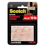 3M Scotch All-Weather EZPass iPass Fastlane Toll Fasteners, 8 Sets of 1 Inch x 3 Inches Strips, Clear (RFD7090)