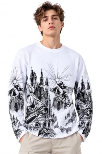 HYPE BORN Store HYPE BORN Men's Waffle T-Shirt Full Sleeve Boxy Fit - Image 2