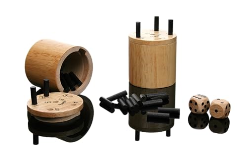 BestSaller SUPER SIX Würfelspiel Holz, 2 Stück