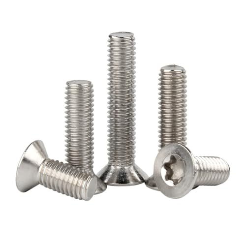 20(個 M3 M4 304 A2 ステンレス鋼 6ローブ トルクス フラット皿頭ネジ ボルト(5mm,M3-50pcs)