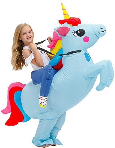 KOOY Inflatable Costume For Kids,Unicorn Costume Funny Fancy Dress Blow Up Costumes Halloween Kids Costumes