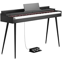 88 Key Digital Piano, Hammer-Action Full Size Weighted Keyboard, Transforms Between Desk Cover Electric Piano and Vanity, Piano Keyboard with Stand, 25Wx2 Speakers, Three Pedal