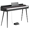 88 Key Digital Piano, Hammer-Action Full Size Weighted Keyboard, Transforms Between Desk Cover Electric Piano and Vanity, Piano Keyboard with Stand, 25Wx2 Speakers, Three Pedal