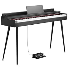 88 Key Digital Piano, Hammer-Action Full Size Weighted Keyboard, Transforms Between Desk Cover Electric Piano and Vanity, Piano Keyboard with Stand, 25Wx2 Speakers, Three Pedal