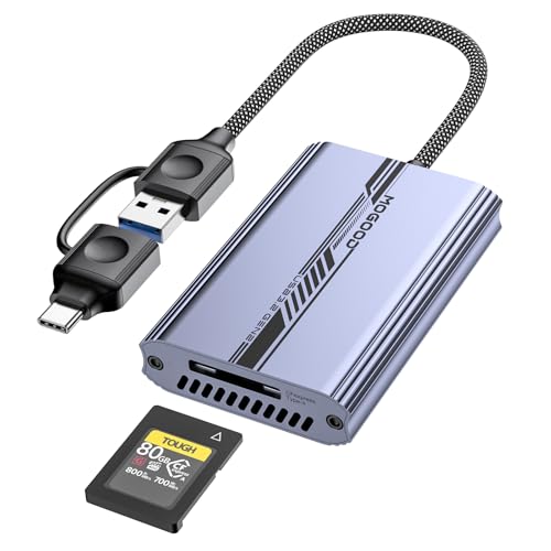 MOGOOD 10Gbps CFexpress Type A Card Reader USB-A/USB-C to CFexpress A Adapter Memory Card Reader for Type A Card Compatible with PC/Laptop/Mac/Linux/Windows