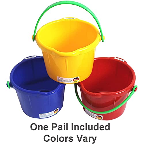 Spielstabil Small Sand Pail Beach Toy (One Bucket Included - Colors Vary) - Holds 1.5 Liters - Made In Germany #TOP3