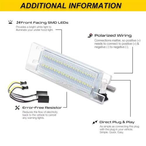 Luces de matrícula compatibles con Malibu 2013 plafón trasero coche 5