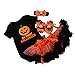 Produktbild BabyPreg Baby Mädchen Mein erstes Halloween-Outfit Thanksgiving Kostüm Kürbis Kleid Set 4Stück (3-6 Monate, Kürbis)