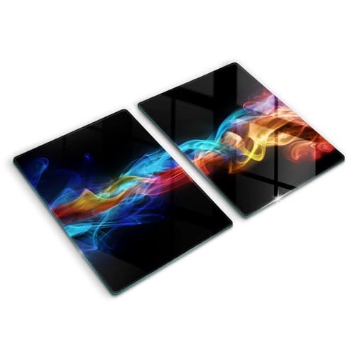 Planche à découper 2x40x52cm Wallfluent résistante à la cuisson motif fumée colorée - 2