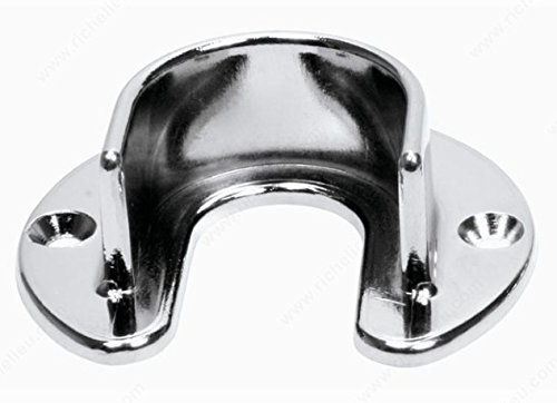 Heavy Duty Stainless Steel Open and Closed Support Rod Socket Flange for Round Poles up to 1-1/3