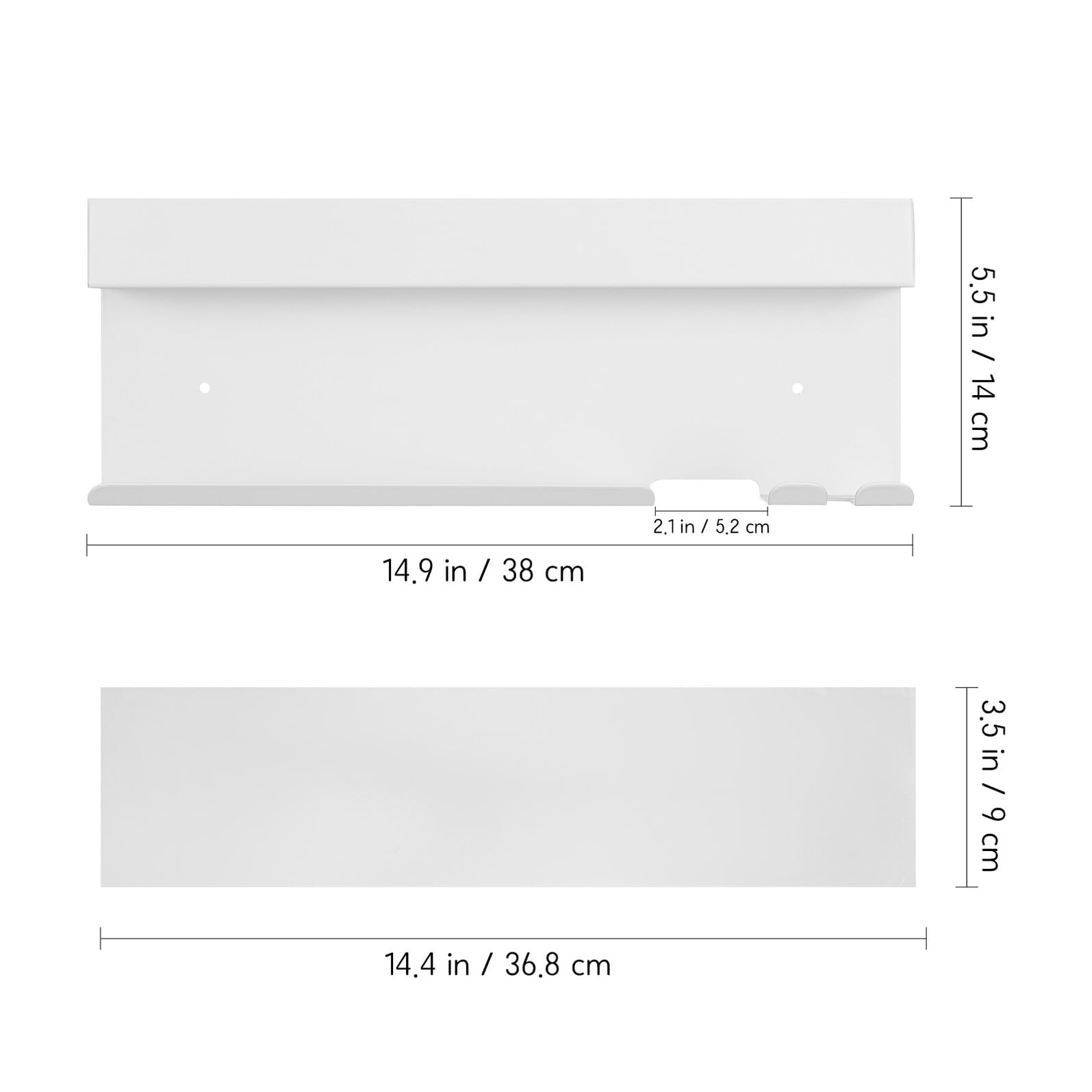Lurrose Föhnhalterung ohne Bohren aus Aluminium in Weiß für Stylinggeräte