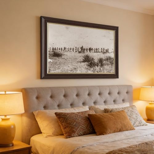 Impression sur toile Geronimo et Apaches tableau cadre premium - 4
