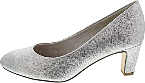 Tamaris Damen Pumps, Silver Glam 1 22418 20 919, 38 EU