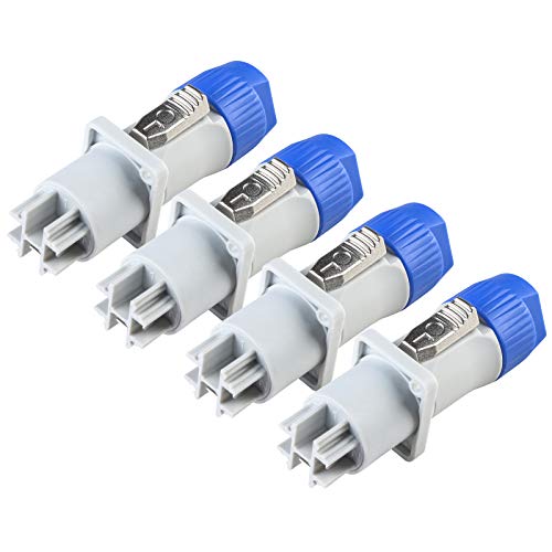Wecan 4 Packs Conector Powercon Hembra 3 Pines miniatura 5