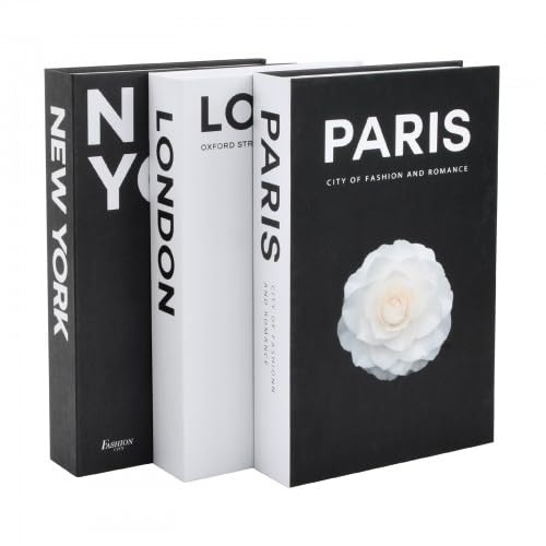 Bieiyhe 4 Pièces Faux Livres Décoration Luxe Noir Et Blanc - Livres Déco Pliables Pour Intérieur Moderne