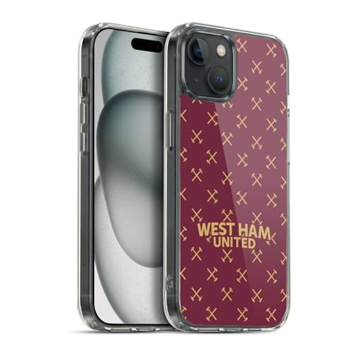 Funda de gel suave iPhone 15 Plus West Ham United carcasa protectora Head Case Designs flexible