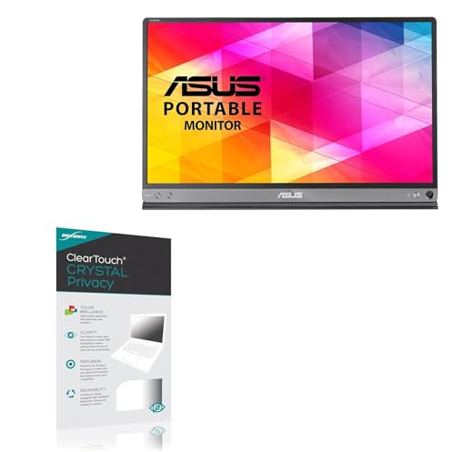 BoxWave Screen Protector Compatible With ASUS MB16AHP - ClearTouch Crystal Privacy (2-Pack), Privacy Screen Protector Flexible Film Clear