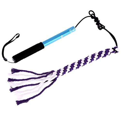 Aumotop Ausziehbare Interaktive Hundestange für Outdoor-Trainingsübungen Mittlerer und Großer Hunde aus Aluminiumlegierung, Größe S, Blau