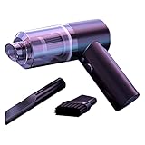 Helloleiboo Mini Handheld Vacuum Cordless - Hand Vacuum Cleaner Rechargeable Portable with LED Light, USB Vacuum Cleaner for Car, Keyboard, Pet Hair, Black
