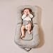 Baby Lounger,Baby Lounger for Newborn,0-24 Months,Foldable Soft Infant Lounger for Home and Travel,Baby Nest Lounger,Newborn Essentials,Multi-Use Portable lounger for Supervised Play&Tummy Time,Grey