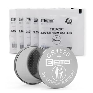 eemb 5 pack cr1620 batterie 3v batterie au lithium bouton coin batterie 1620 ecr1620, dl1620 pour montre, boîte à clés, calculatrice, téléommande de voiture, jeux mobiles, jouets