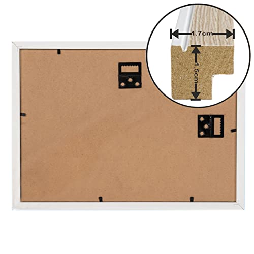 Miniatura 3 de Besch Marco De Diploma A3 Decoración 29,7 X 42cm Con Lámina De Metacrilato Madera Blanca