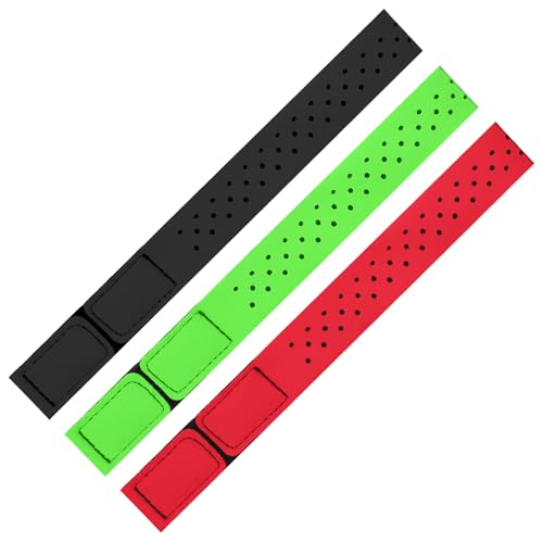 3 bandas suaves para monitor de frecuencia cardíaca Coros, ajustable, correa de repuesto para monitor de frecuencia cardíaca Orange Theory, para Theory Fitness (negro, verde, naranja-rojo)