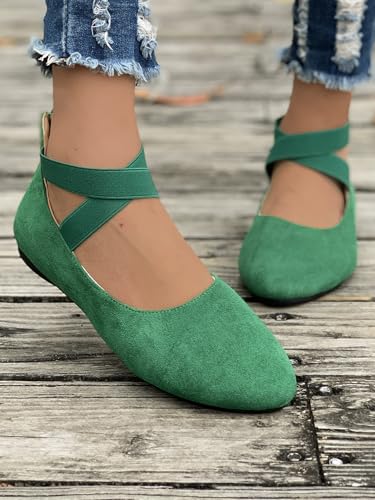 Women's Large-Size Flat Ballet Shoes - Lightweight and Comfortable, Slip-Resistant and Durable. Suitable for Outdoor Activities, Daily use and Office Work.4