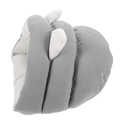 HYTROVE 1個 ぬいぐるみペットベッド 猫ベッド 猫の事 犬 子猫のおもちゃ 猫のコンドミニアム 室内猫用のキャットトンネルベッド ペット用品の巣 暖かいペットの巣 猫の洞窟 Grey