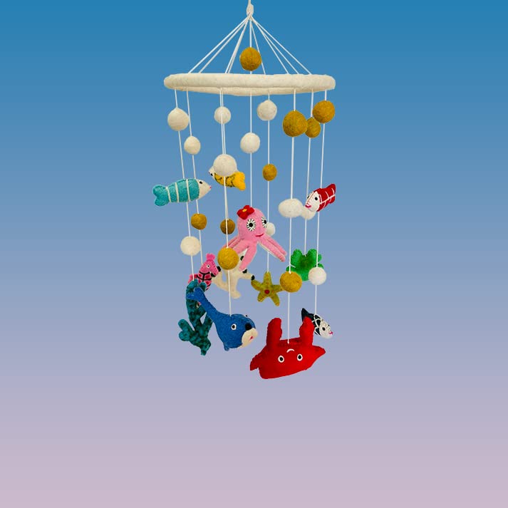 THB Baby Mobile Animal Nursery Decoration Newborn Shower Gift Birthday Gift | Baby Bed Decoration for Boys and Girls Toys Figure Playing Set for Babies |DIY Hanging 2