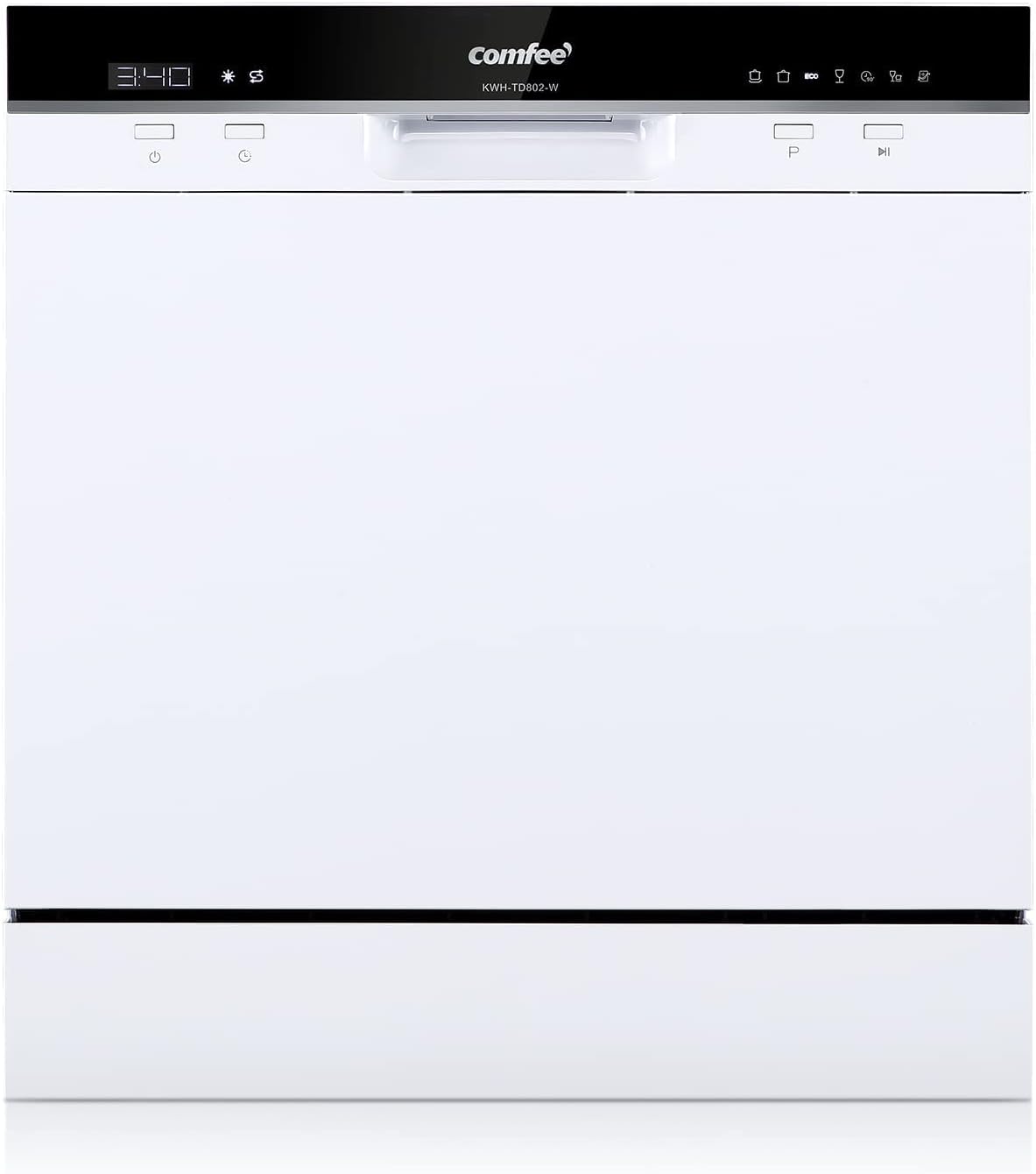COMFEE' Table Top Dishwasher TD802 Compact Dishwasher with 8 Place Settings, 7 Programmes, LED