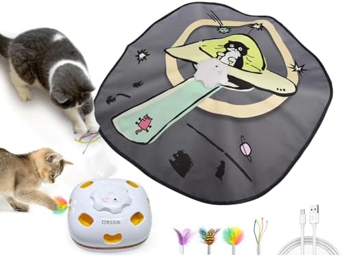 ORSDA 4 in 1 Interactive Cat Toys - Automatic Cat Toys for Indoor...