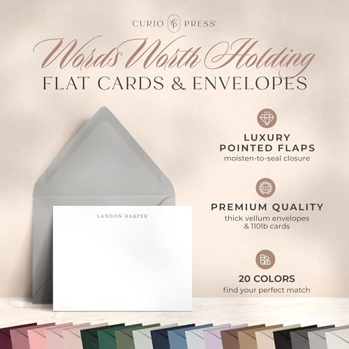 Curio Press Custom Note Cards (A2 & A7) Personalized Stationery Note Cards With Envelopes thumb #1