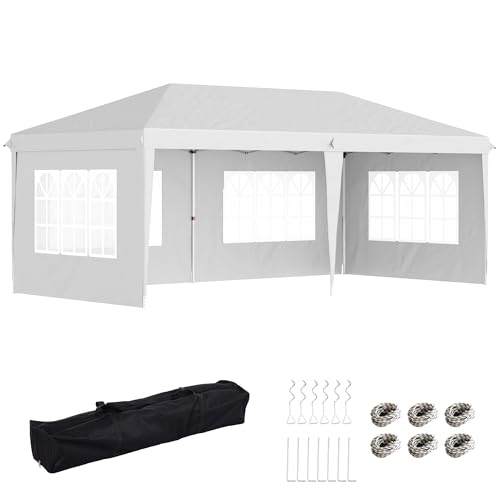 ANTI-UV: Questo gazebo in acciaio con tessuto poliestere Oxford ad alta densità rivestito in argento 210D offre una protezione efficace dal sole ed è anche impermeabile