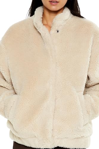 Forever 21 Women's Faux Shearling Bomber Jacket3