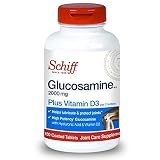 Glucosamine 2000mg (per serving) + Vitamin D3, Schiff Tablets (150 count in a bottle), Joint Care &