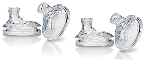 Image of Nuby (2 Packs, 4 Count Super Spout No Spill Replacement Spouts, Clear
