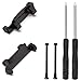 LIJINLAN Metal Watch Band Adapter Fit for Amazfit T-Rex 2 Watch Connector with Screw Rod Link Bar Screwdrivers Remove Tool Clasp Connect 22mm Strap for Amazfit T-Rex2 Accessory (Black)
