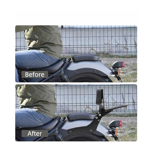 Coussin dossier Rebel 500 et 300 avec porte-bagages détachable