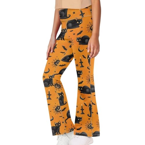 Image of Girls Flare Leggings Cute Bell Bottoms for Teen Girls Wide Leg Sweatpants for 5-14 T