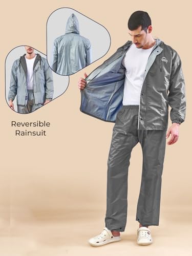 Image of LUX VENUS Reversible Rain Coat for Men.