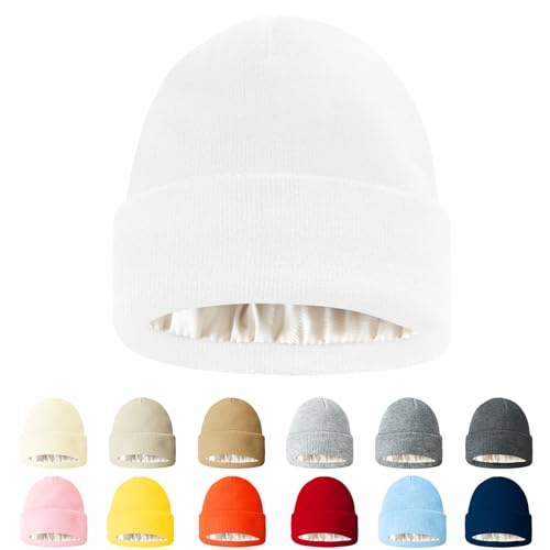 Image of Winter Beanie Acrylic Knit Cuffed Plain Hats Skull Cap Warm Beanies for Men Women
