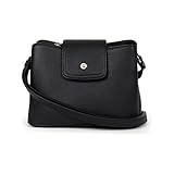  Hexagona - Sac porté travers - Compatible téléphone portable - Pour Femme - Collection Maya - Noir