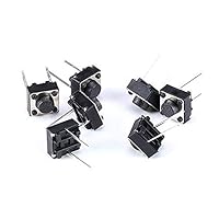 10pcs 6x6x5mm 2-Pin Tactile Push Button Switches – Momentary PCB DIP White