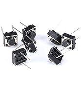 Youmile 100PACK Tact Button Switch 2 Pin DIP 6x6x5mm PCB Momentary Tactile Tact Push Button Switch