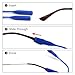 3 Pack Elastic Silicone Eye Glasses Strap, Sports Sunglasses Straps, Reading glasses Holder/Rope/String/Retainer/Cords/Lanyard around Neck for Men Women Kids (Dark Blue)
